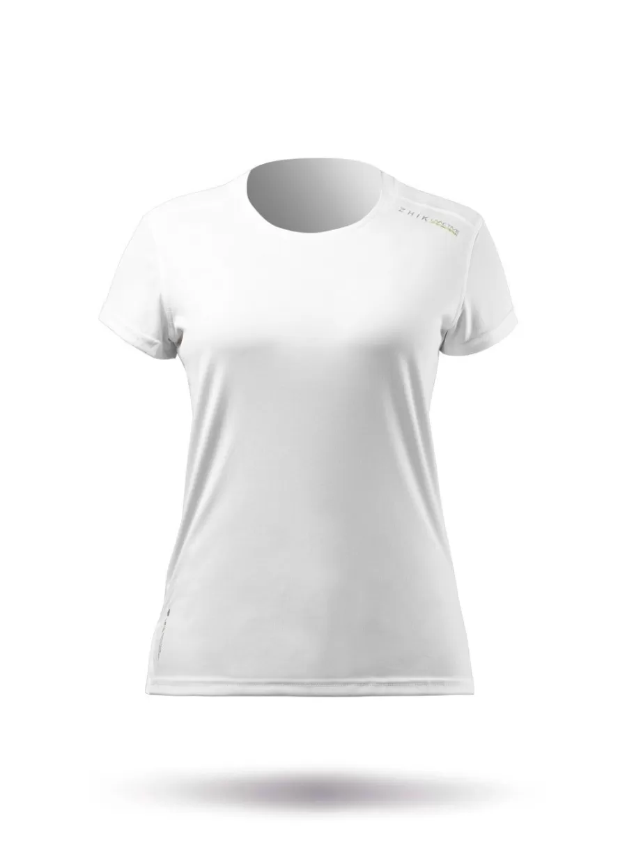 Best Sale Zhik Haut A Manches Courtes Uvactive Pour Femme - Blanc