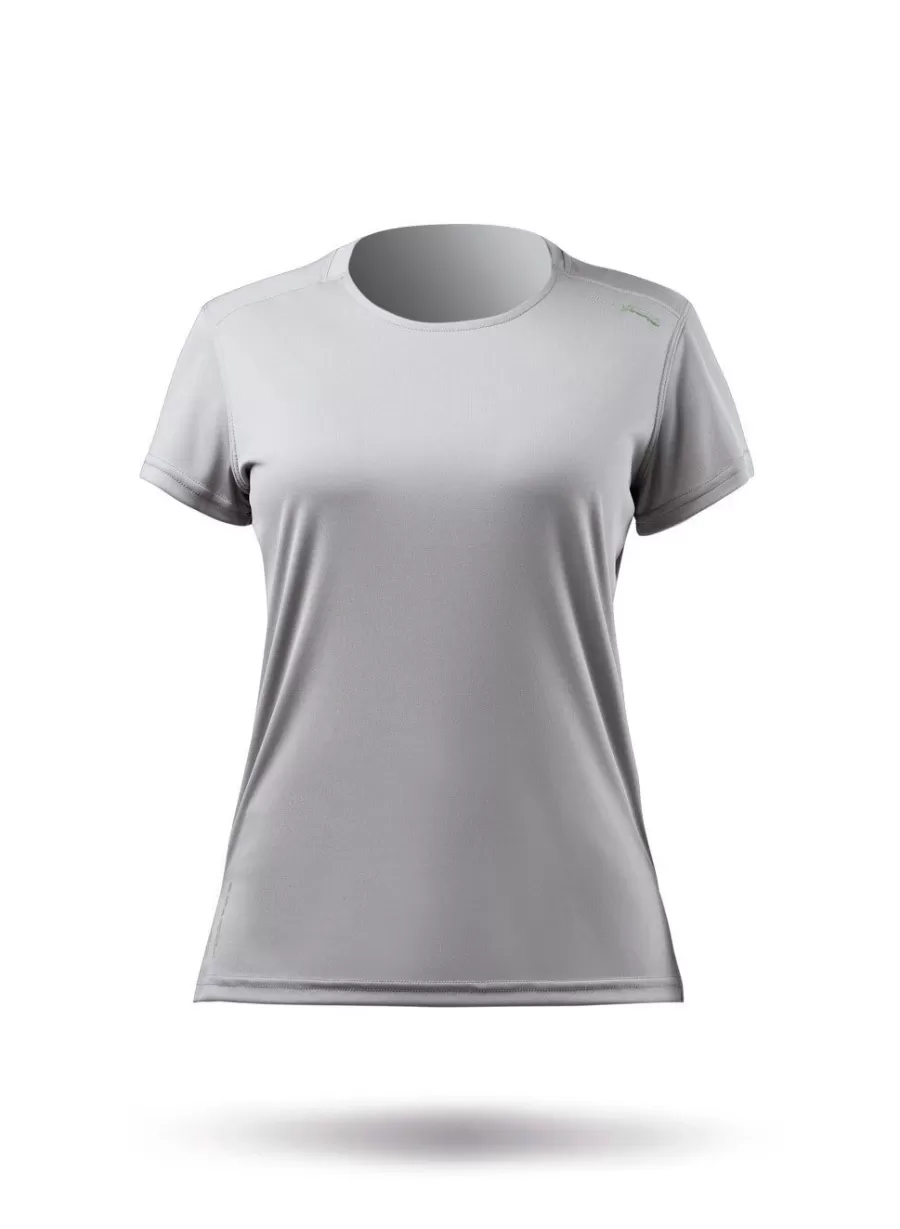 New Zhik Haut A Manches Courtes Uvactive Pour Femme - Gris