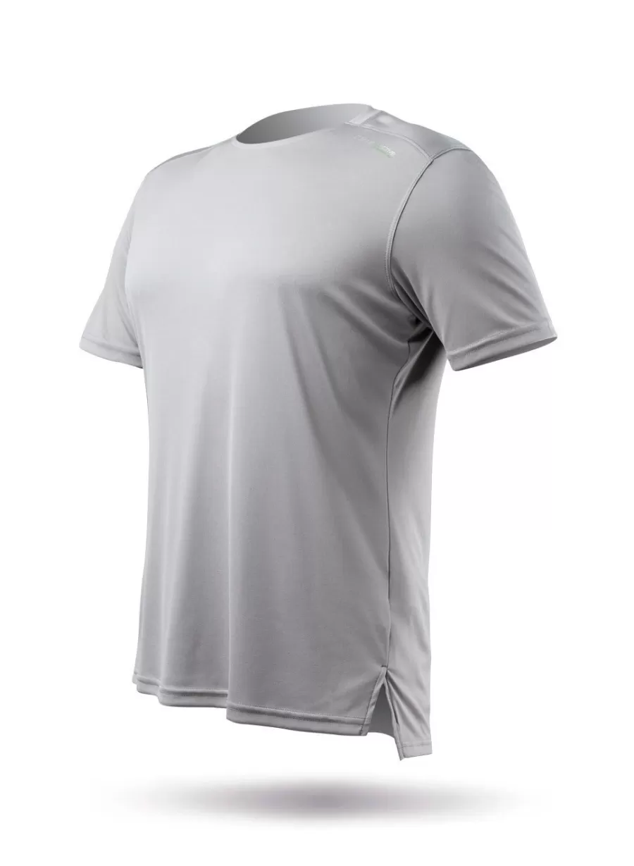 Flash Sale Zhik Haut A Manches Courtes Uvactive Pour Hommes - Gris