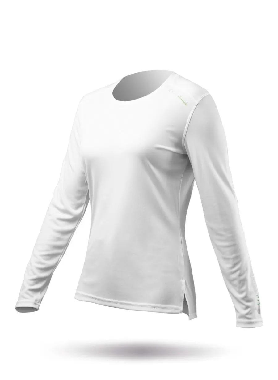 Shop Zhik Haut A Manches Longues Uvactive Pour Femme - Blanc