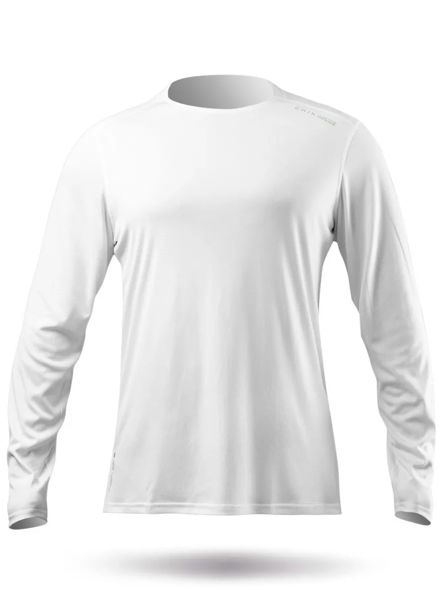 Shop Zhik Haut A Manches Longues Uvactive Pour Hommes - Blanc