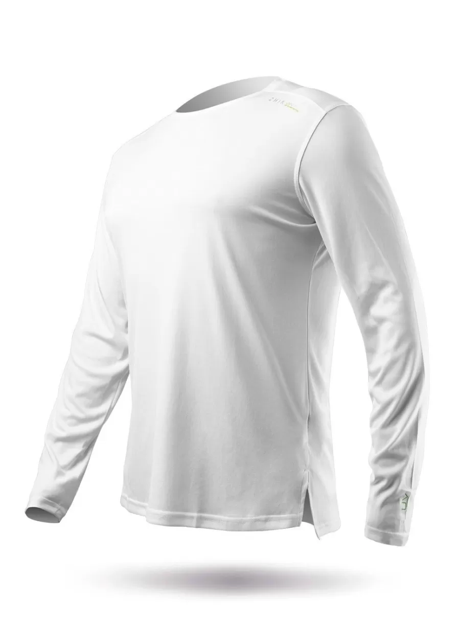 Shop Zhik Haut A Manches Longues Uvactive Pour Hommes - Blanc