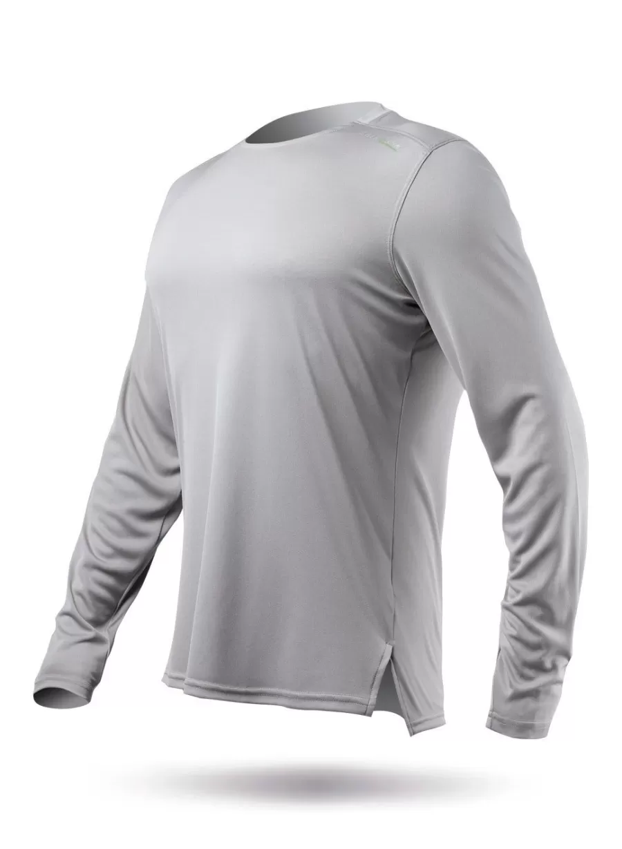 Cheap Zhik Haut A Manches Longues Uvactive Pour Hommes - Gris