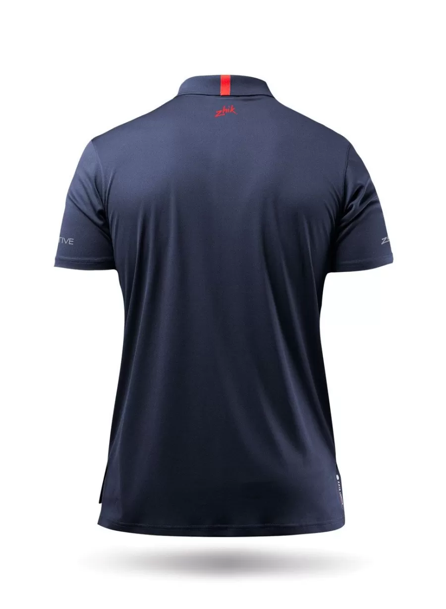 Best Sale Zhik Polo De Sport Uvactive Zip Pour Hommes - Marine