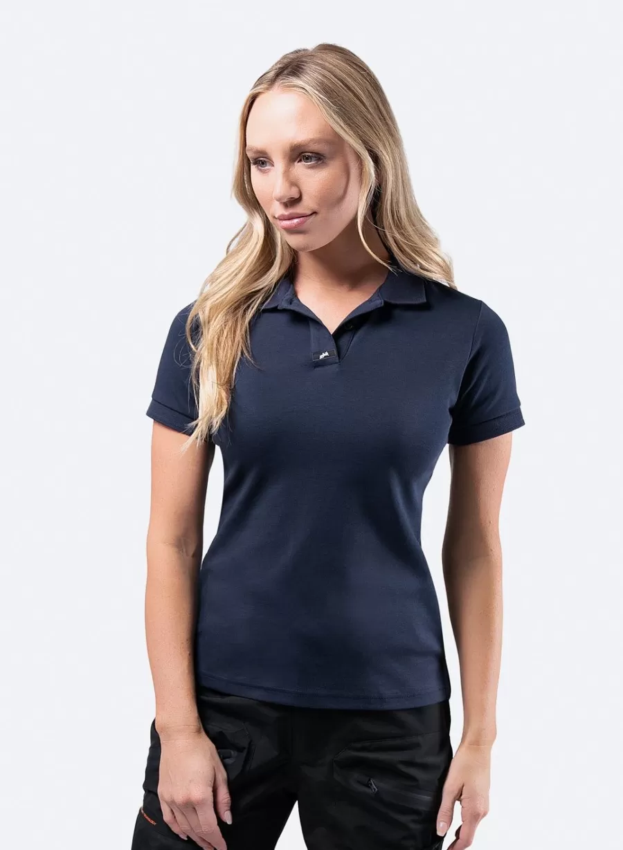 Store Zhik Polo En Coton Pima Pour Femme - Bleu Marine