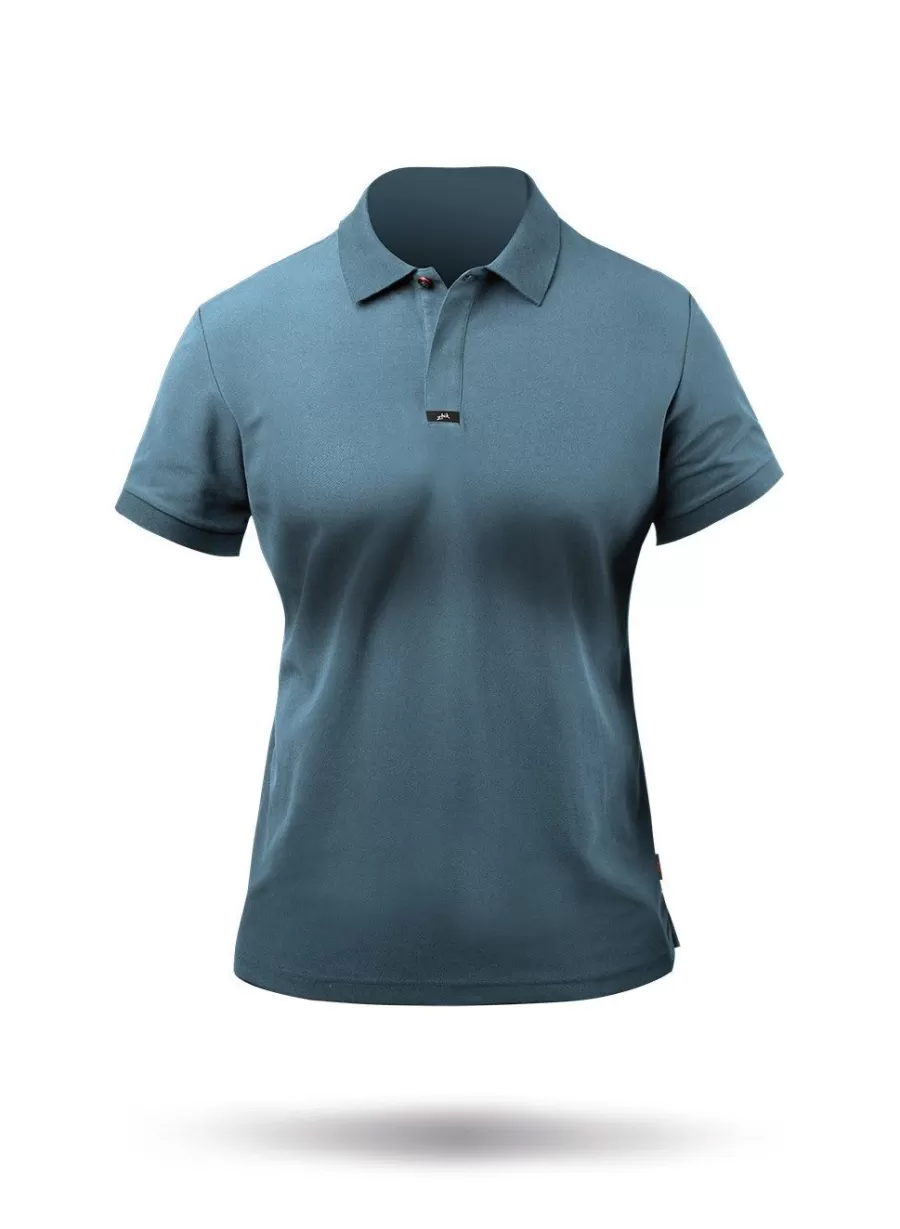 Best Sale Zhik Polo En Coton Pima Pour Femme - Bleu Provincial