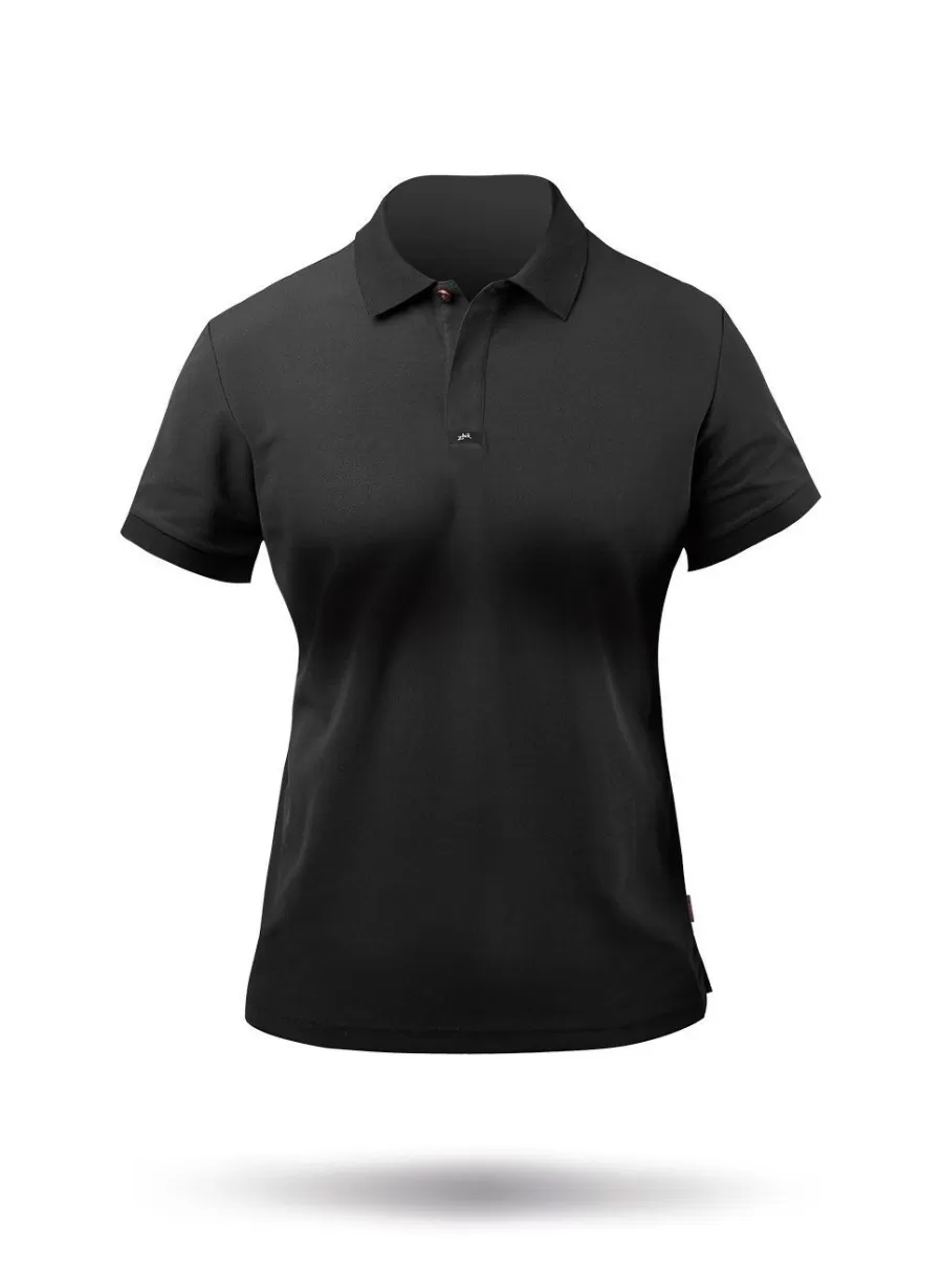 Sale Zhik Polo En Coton Pima Pour Femme - Noir