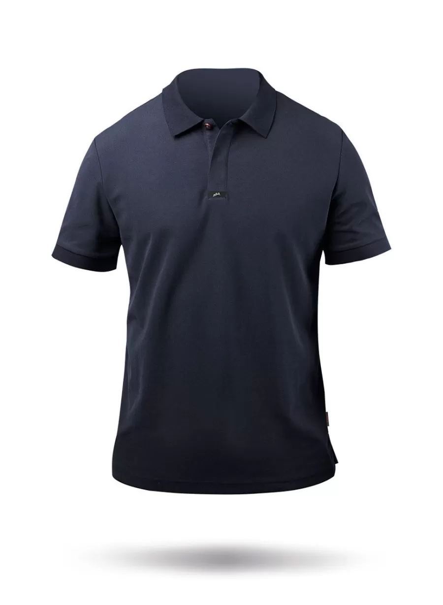 Cheap Zhik Polo En Coton Pima Pour Homme - Bleu Marine