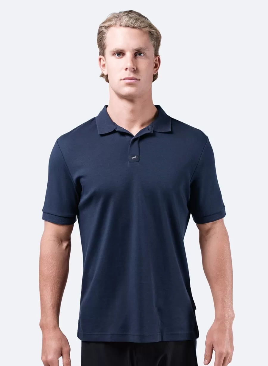 Cheap Zhik Polo En Coton Pima Pour Homme - Bleu Marine