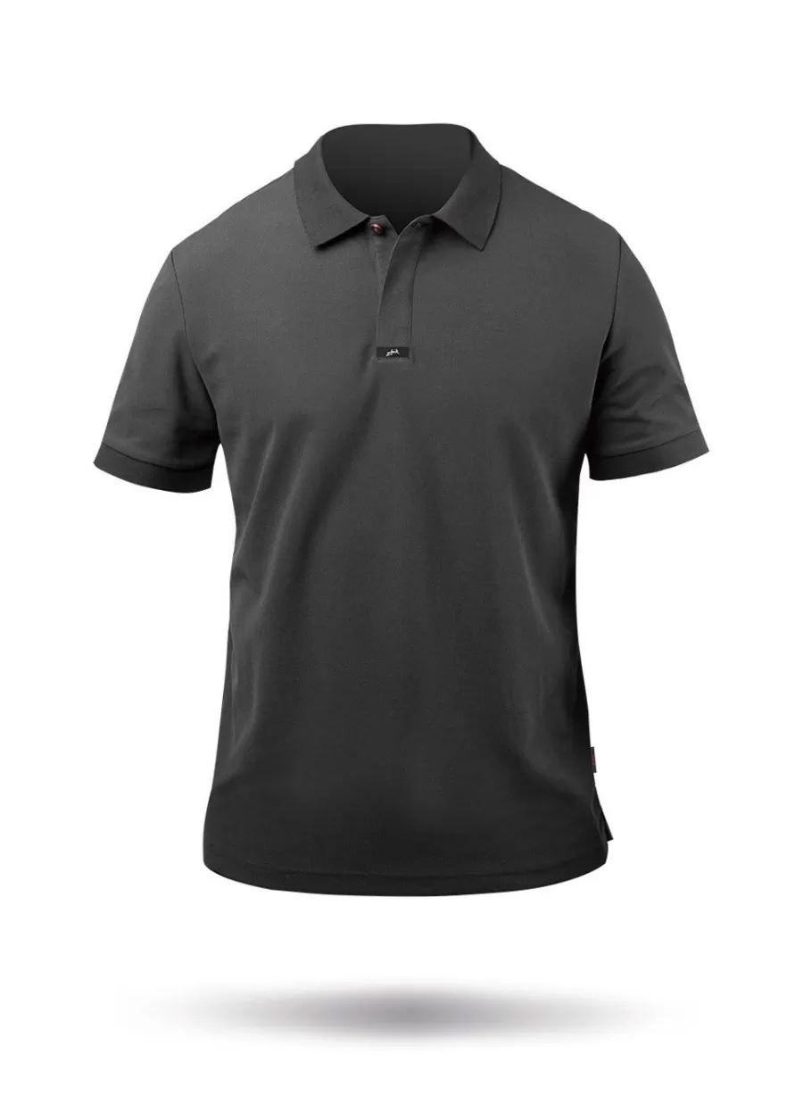 Fashion Zhik Polo En Coton Pima Pour Homme - Charbon