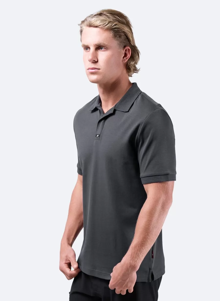 Fashion Zhik Polo En Coton Pima Pour Homme - Charbon