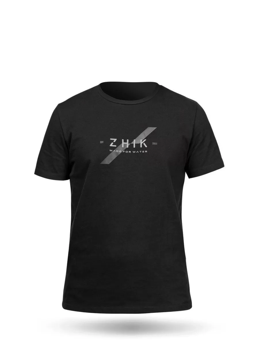 Fashion Zhik T-Shirt En Coton Imprime Slash Pour Hommes