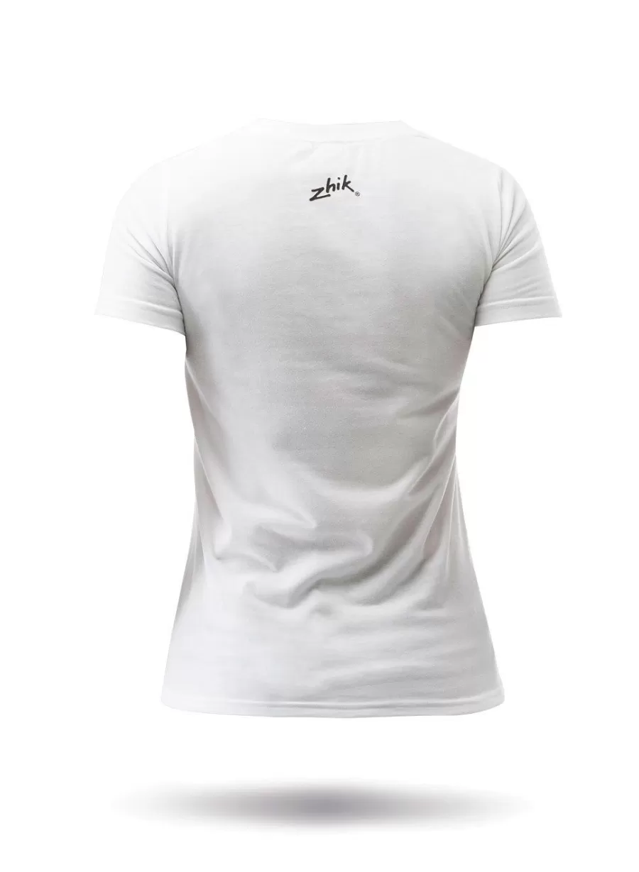 Clearance Zhik T-Shirt En Coton Pour Femme - Blanc